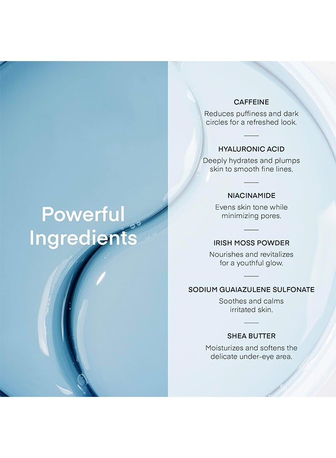 تيريز آند أونر رقعة جل للعين تحتوي على الكافيين وحمض الهيالورونيك، رقع تحت العين للهالات السوداء - الانتفاخ والجيوب تحت العين مع الكافيين، حمض الهيالورونيك، النياسيناميد - تفتيح تحت العين، ترطيب، مكافحة التجاعيد وتبريد (60 رقعة) - Image 5